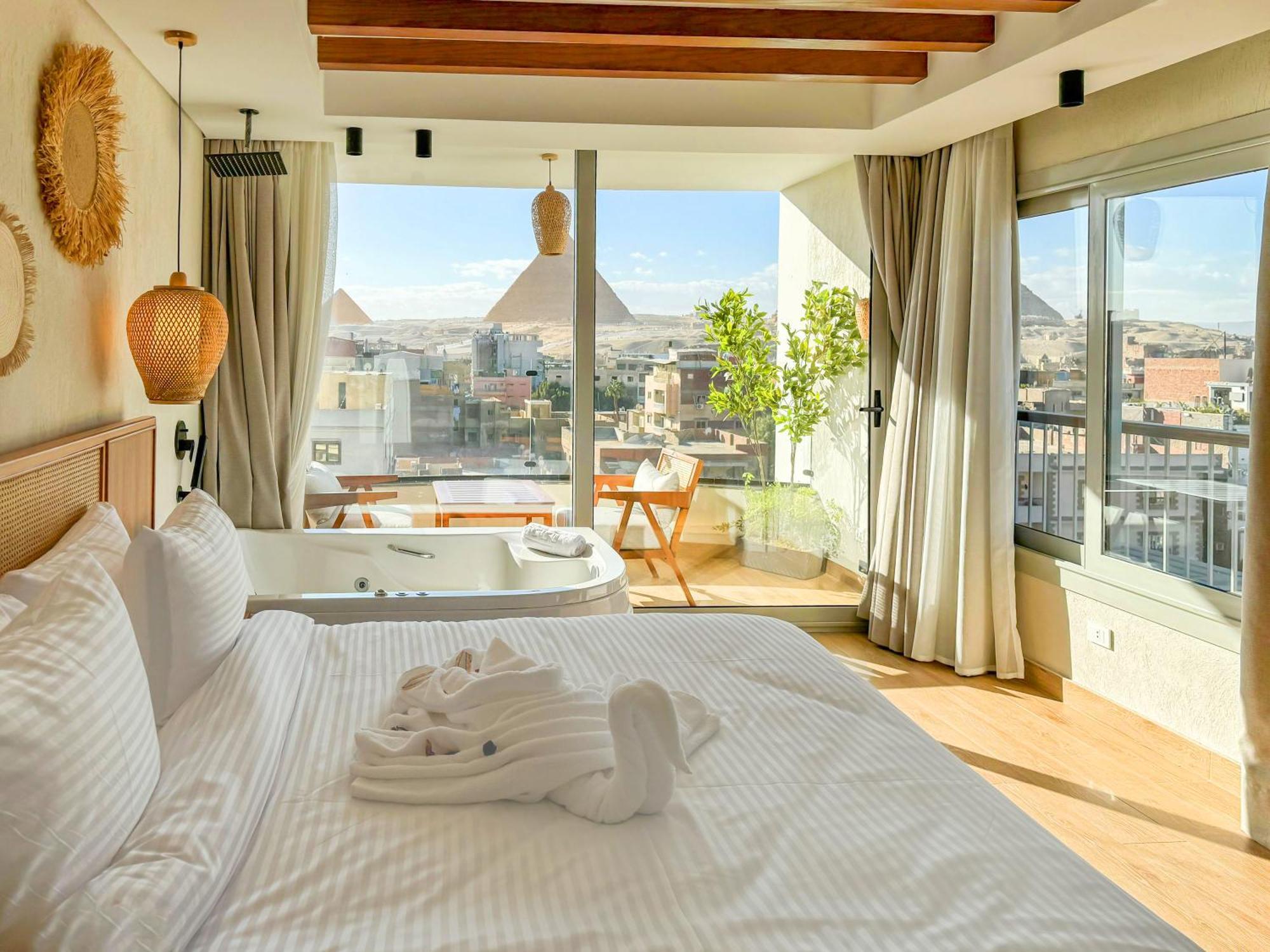 Galaxy Pyramids View Inn Kafrat al Jabal Екстер'єр фото