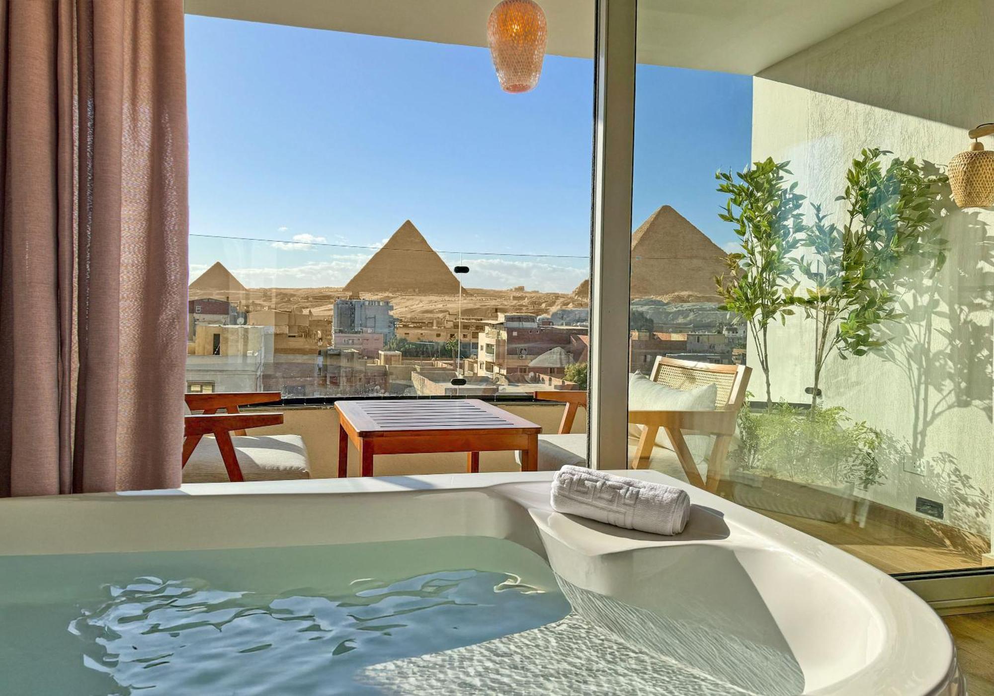 Galaxy Pyramids View Inn Kafrat al Jabal Екстер'єр фото